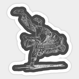 Judo Throw - Light on Dark Sticker